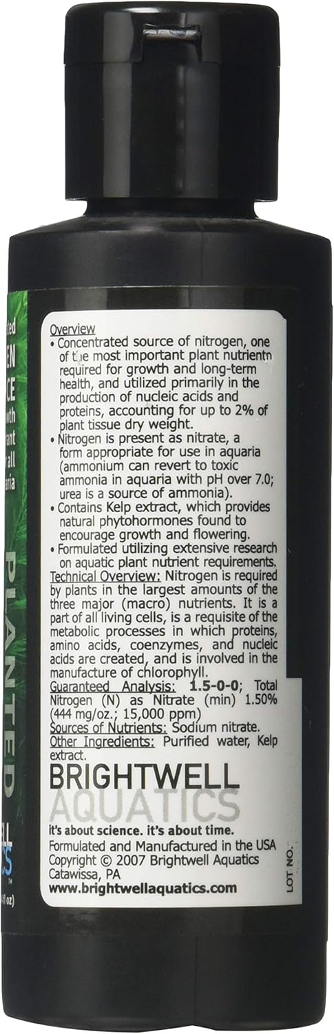 Brightwell Aquatics "Florin GRO, Nitrogen Source and Growth Accelerant for All Planted Aquaria, 125ml (FNG125)