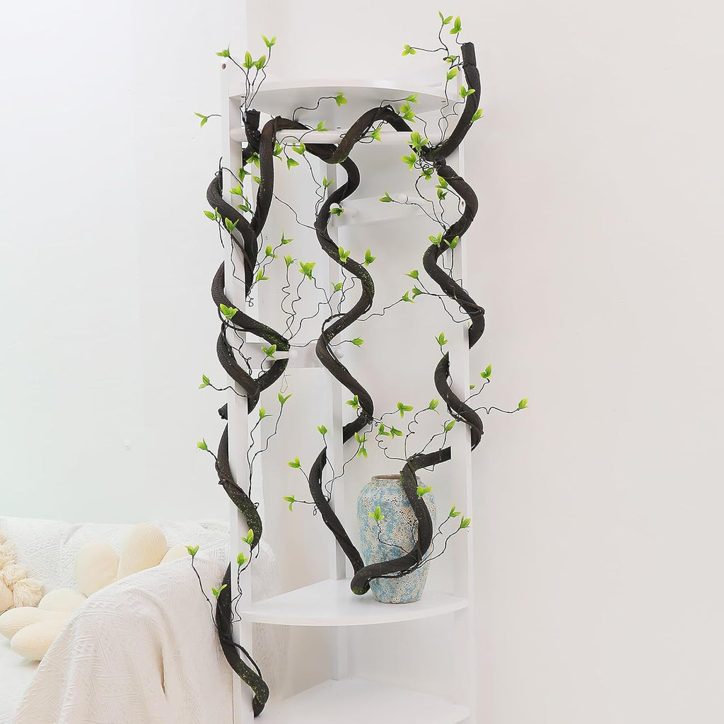 1Pcs Bendable 63in Artificial Wood Tree Trunk Fake Branches Moss Twigs Wall Hanging Ivy Vines Grapevines Greenery Garland For Halloween Creepy Craft Reptiles Cage Outdoor Garden Mantel Christmas Decor
