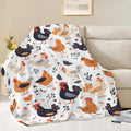 Chicken Blanket Rooster Chicken Throw Blanket Gifts for Kids Girls Boys Adults Women Man Super Soft Cozy Plush Fluffy Fuzzy Fleece Blanket Decor 50''X60''