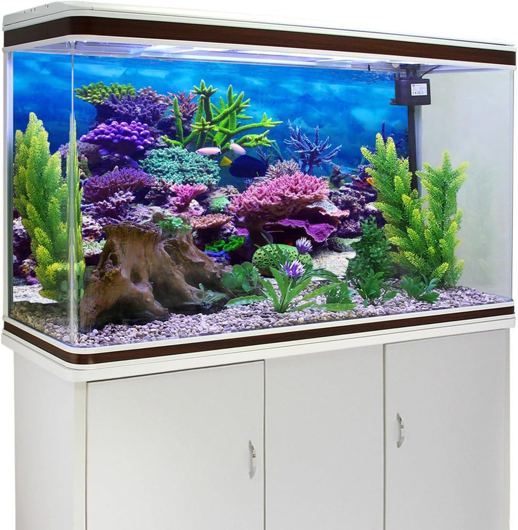 AWERT 36x18 inches Vinyl Underwater Theme Aquarium Background Colorful Coral Tropical Fish Undersea World Fish Tank Background