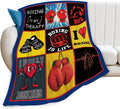 Boxing Blanket Boxing Gloves Sports Lover Throw Blankets Gifts for Girls Boys Kids Soft Cozy Fleece Plush for Couch Sofa Bed 60"x50"