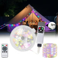 Moobibear Camping String Lights, Quick Storage, 99FT/300LED RGB Rechargeable Tent Lights String with USB 8 Lighting Modes, Hanging Waterproof Portable LED Lamp for for Camping Essentials, Yard, Party