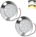 Goldlife B3 LED Marine Courtesy Light Boat Interior Light, 2.8" 11LED DC10-30V IP67 316 Stainless Boat Cabin Ceilling Lights, Multicolor Surface Mount RV Transom Deck Yacht Lighting