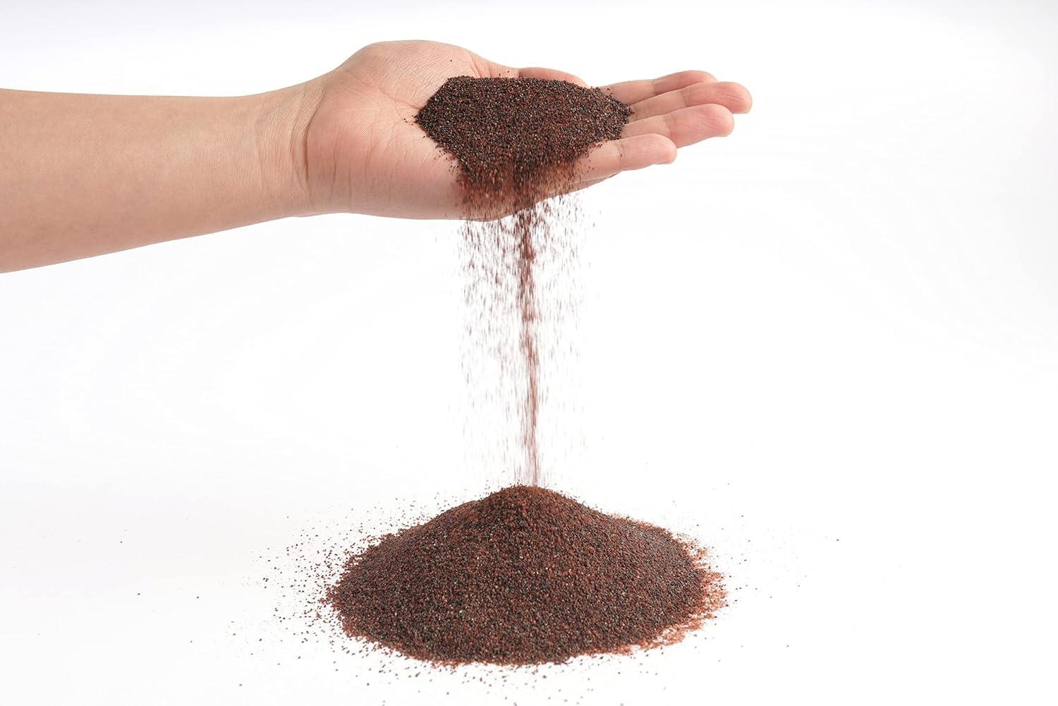 LANDEN Congo Aquascape Sand for Aquarium Landscape 2L(9lbs), Brown, Aquarium Natural Fine Decorative Sand, Tropical Rainforest Biotope Aquariums, Depth Enhancing, 0.4-0.9mm