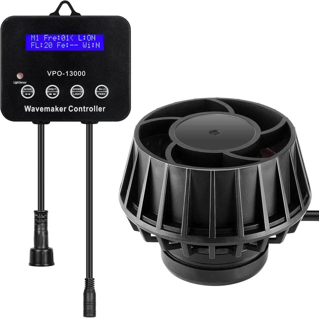 3400GPH Aquarium Wave Maker With Controller DC 24V 18W Powerhead with Magnetic Mounting,Wavemaker with LED Display