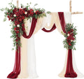TINGE TIME Artificial Arch Flowers Kit Pack of 5, Wedding Decorations for Reception with Hanging Flowers, Wedding Arch Silk Floral Arrangements Ceremony Backdrop Bridal Shower Outdoor Party Decor