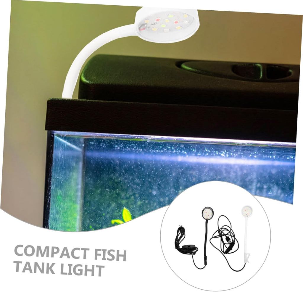 VILLCASE 2PCS USB Aquarium Light Compact Fish Tank LED Lamp for Mini Tanks with Flexible Design Bright Gentle Plant Growth Lighting for Aquatic Ecosystems USB Powered for Home Office Dorm