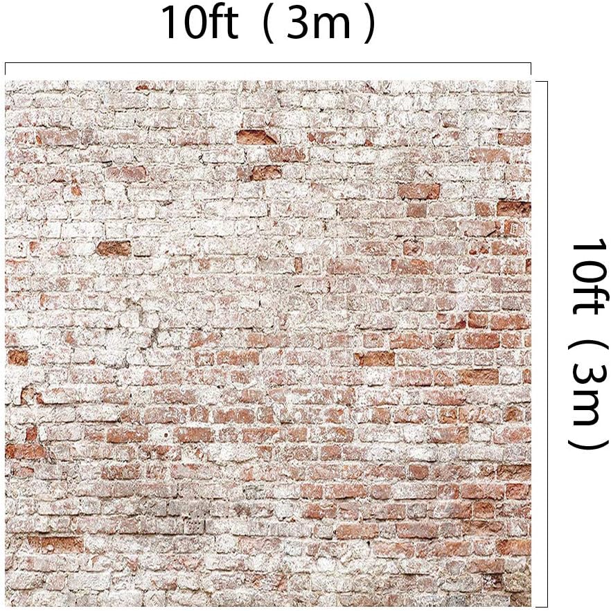 Kate 10x10ft Microfiber Rustic Brick Wall Backdrops for Photoshoot Adults Kids Boys Portrait Background House Decoration Props Backdrop