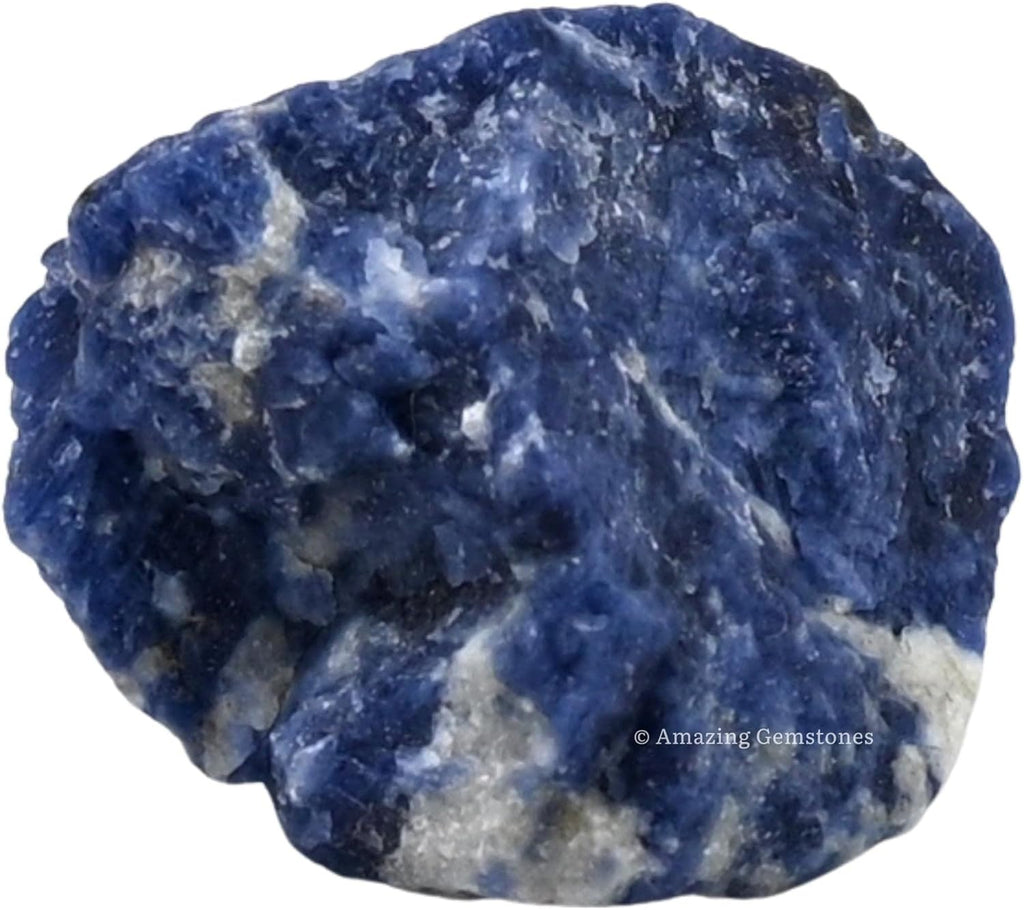 Sodalite Raw Crystals and Healing Stones, Natural Rocks for Tumbling and DIY Raw Stones and Crystals (1 lb)