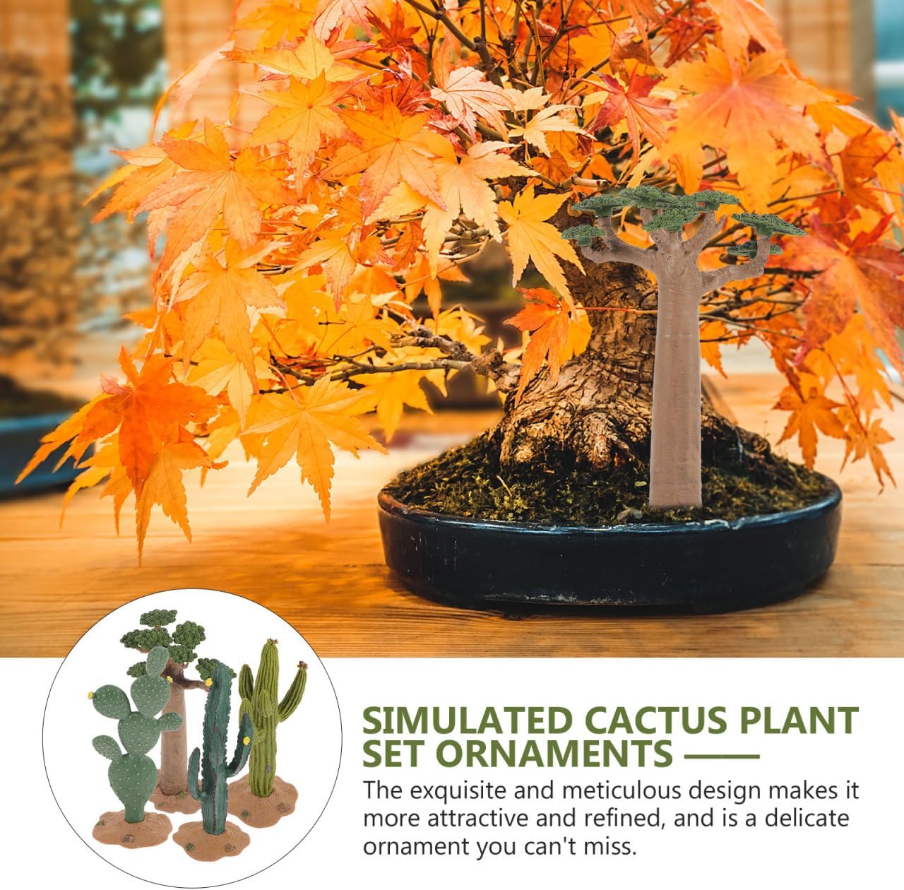 Mini Model Cactus 4pcs Mini Artificial Cactus Plants Fake Model Miniature Plastic Decor Lifelike Desert Tree Statue for Micro Landscape Train Railway Sand Table