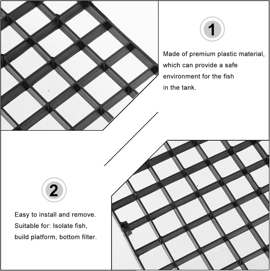 POPETPOP Fish Tank Divider 10pcs Isolation Mesh Aquarium Separator for Breeding Plastic Material