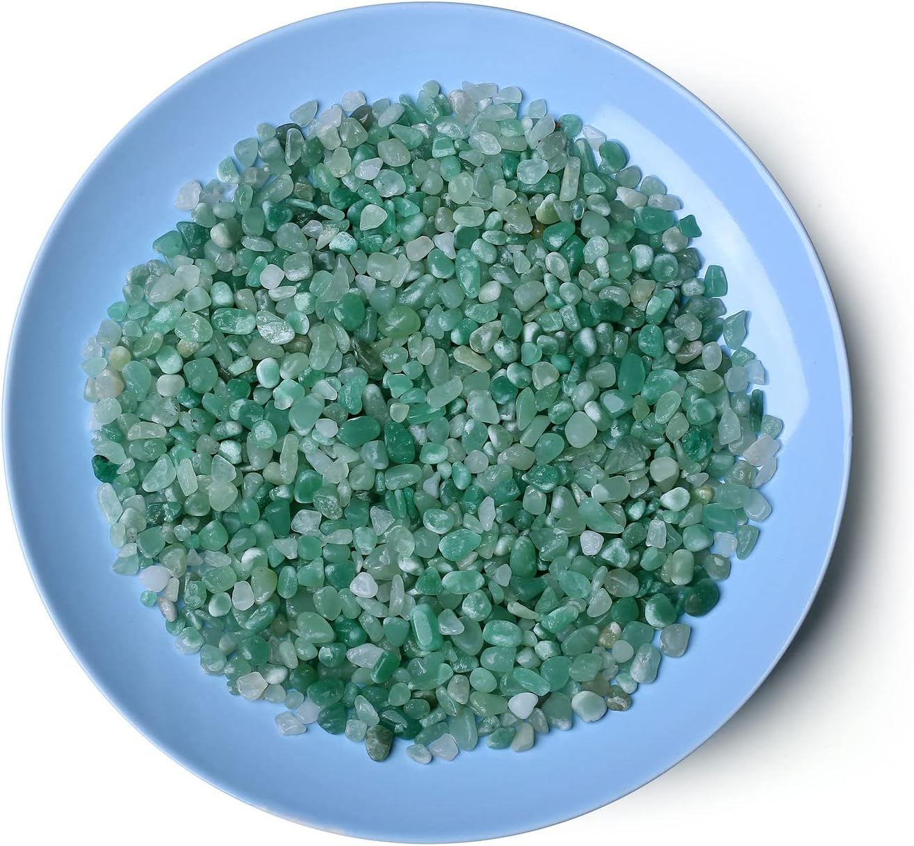 LAIDANLA Green Aventurine Crushed Stone Crystal Chips Bulk Natural Gemstones Healing Reiki Crystals Mini Quartz Vase Filler Aquarium Gravel 100g