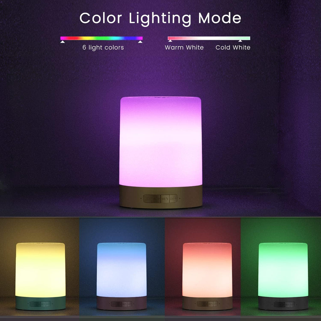 Elecstars Touch Control Bedside Lamp with Bluetooth Speaker, Dimmable Night Light, Portable Table Lamp, Best Gift for Men Women Teens Kids Children Sleeping Aid(Black)