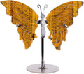Apengshi Crystal Statues Butterfly Ornament, Amethyst Agate Wings, Home Office Tabletop Decor (Tiger)