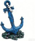 Aquarium Ship Anchor Decor, Realistic Resin Fish Tank Ornament, Perfect Underwater Decoration for Fresh/Saltwater Aquariums