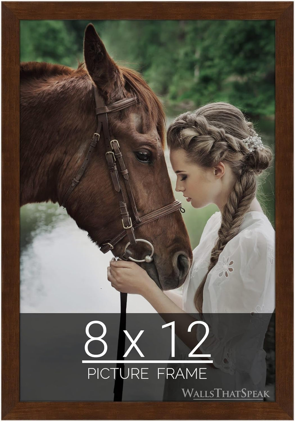 wallsthatspeak 8x12 Mocha Walnut Picture Frame for Puzzles Posters Photos or Artwork