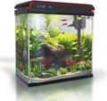Glass 20 Gallon Fish Tank Aquarium - Smart Self-Cleaning Starter Kit with 3-Color LED Light, Ultra Quiet Pump & Filter, Temperature Monitoring for Betta Fish and Shrimp