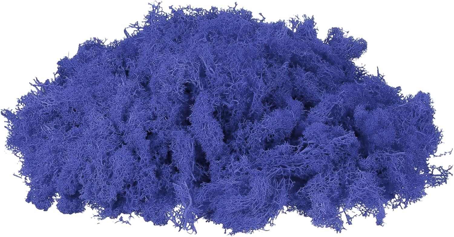 uxcell Preserved Reindeer Moss, 7oz Fake Moss for Crafts Artificial Dried Moss for Decoration Terrariums Potted Plants, Purple