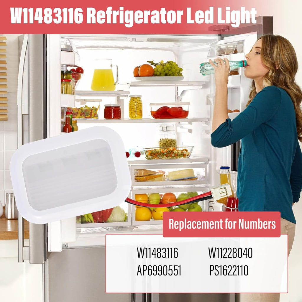W11483116 Refrigerator LED Light Module For Whirlpool Replacement W11483116, W11228040, AP6990551, PS16221108