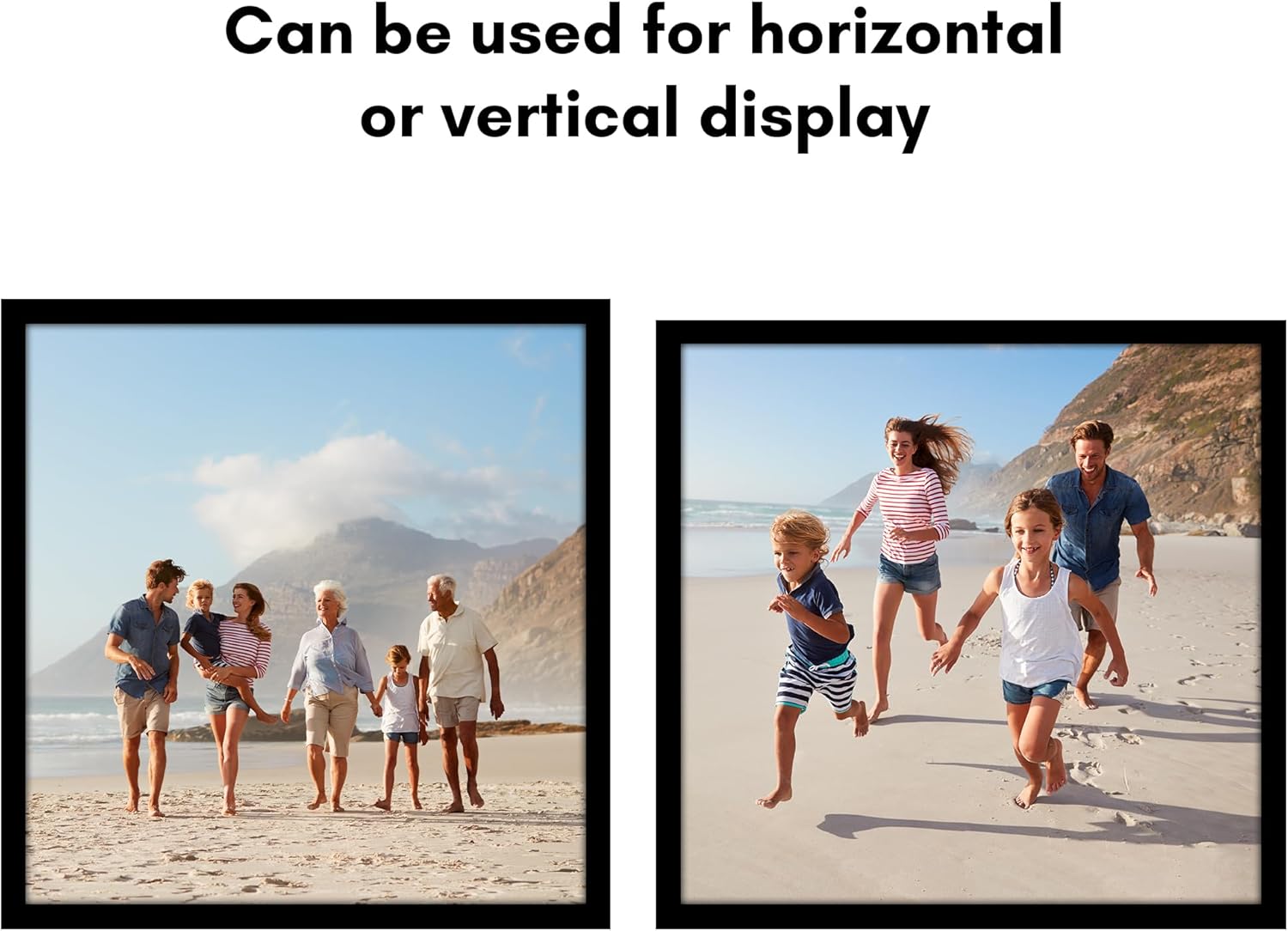 Americanflat 28x29 Poster Frame with Polished Plexiglass - Black Picture Frame - Wide Photo Frames Made of Engineered Wood for Vertical or Horizontal Wall Display - Epic Collection - Black