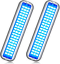 BASIKER BS3 Marine LED Boat Light (2x2000LM 60LED), 10-36V, 316 Stainless Steel, IP68, Air or Underwater, Surface Mount Designed for Cruise Ships, Yachts, Boats, Sailboat, Pontoon, Transom (Blue)