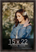 wallsthatspeak 15x22 Espresso Brown Picture Frame for Puzzles Posters Photos or Artwork