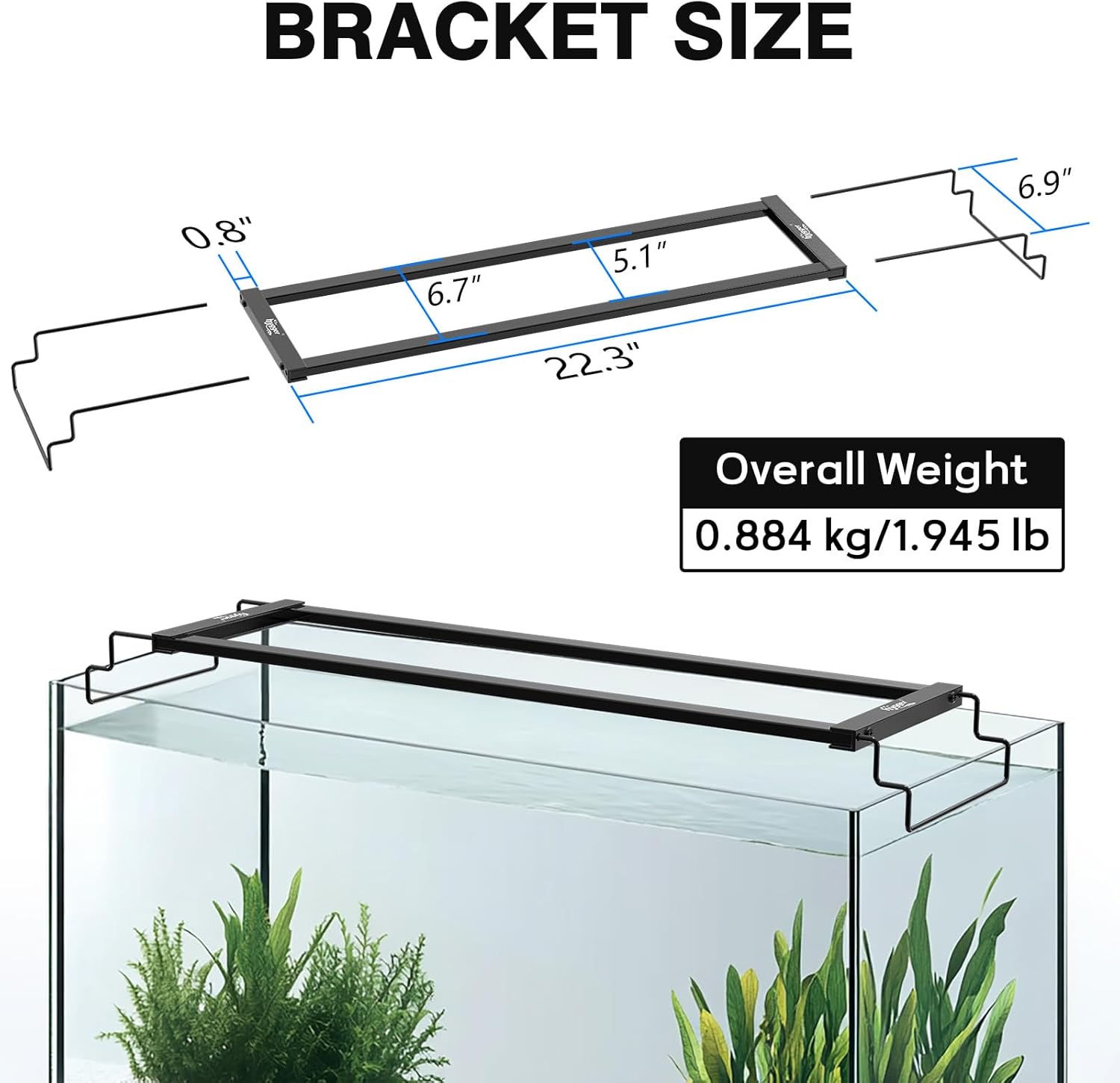 hygger Aquarium Chillers Fan Holder (for HG-051), Suitable for Multiple Fans, Other Models of Clip Products, Medium Large Freshwater Saltwater FishTanks