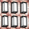 ledmo Porch Wall Light Outdoor Wall Sconce, Modern LED 1800LM 6000K Daylight Wall Light Fixture, 18W Aluminum Acrylic Shade Exterior Lighting for House, Patio, Backyard, Stairway, 6 Pack