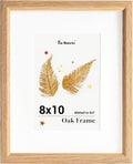 Fun Memories 8x10 Oak Picture Frame for Wall, 8x10 Frame with Matted to 5x7, Solid Wood Picture Frames for Wall Art Photo and Prints (Beige, 1 Pack)