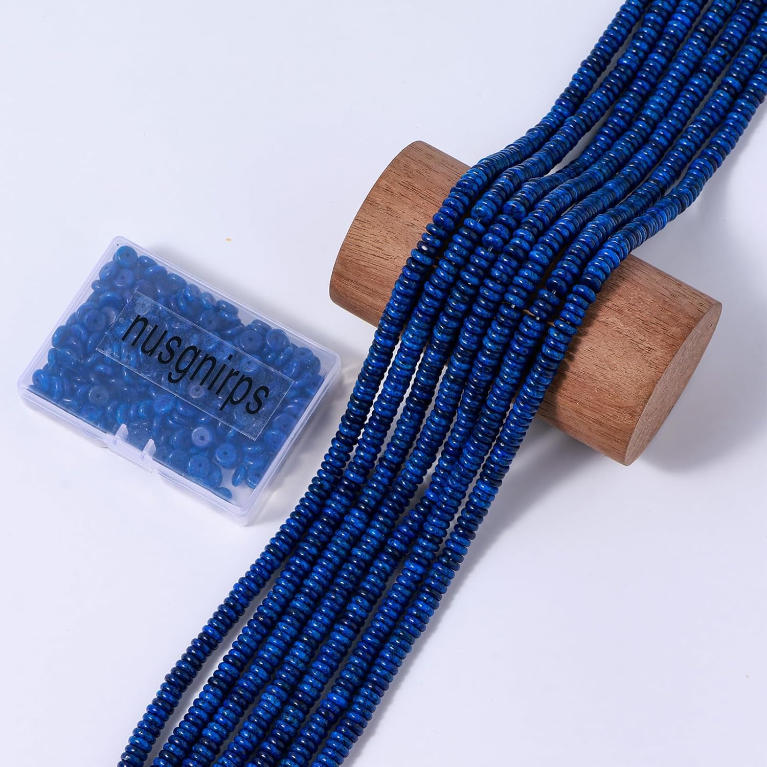 Natural Lapis Lazuli Disk Stone Spacer Beads 6x2mm 38cm/str Flat Rondelle Loose Semi Gemstone Caps for Making Bracelets Necklace