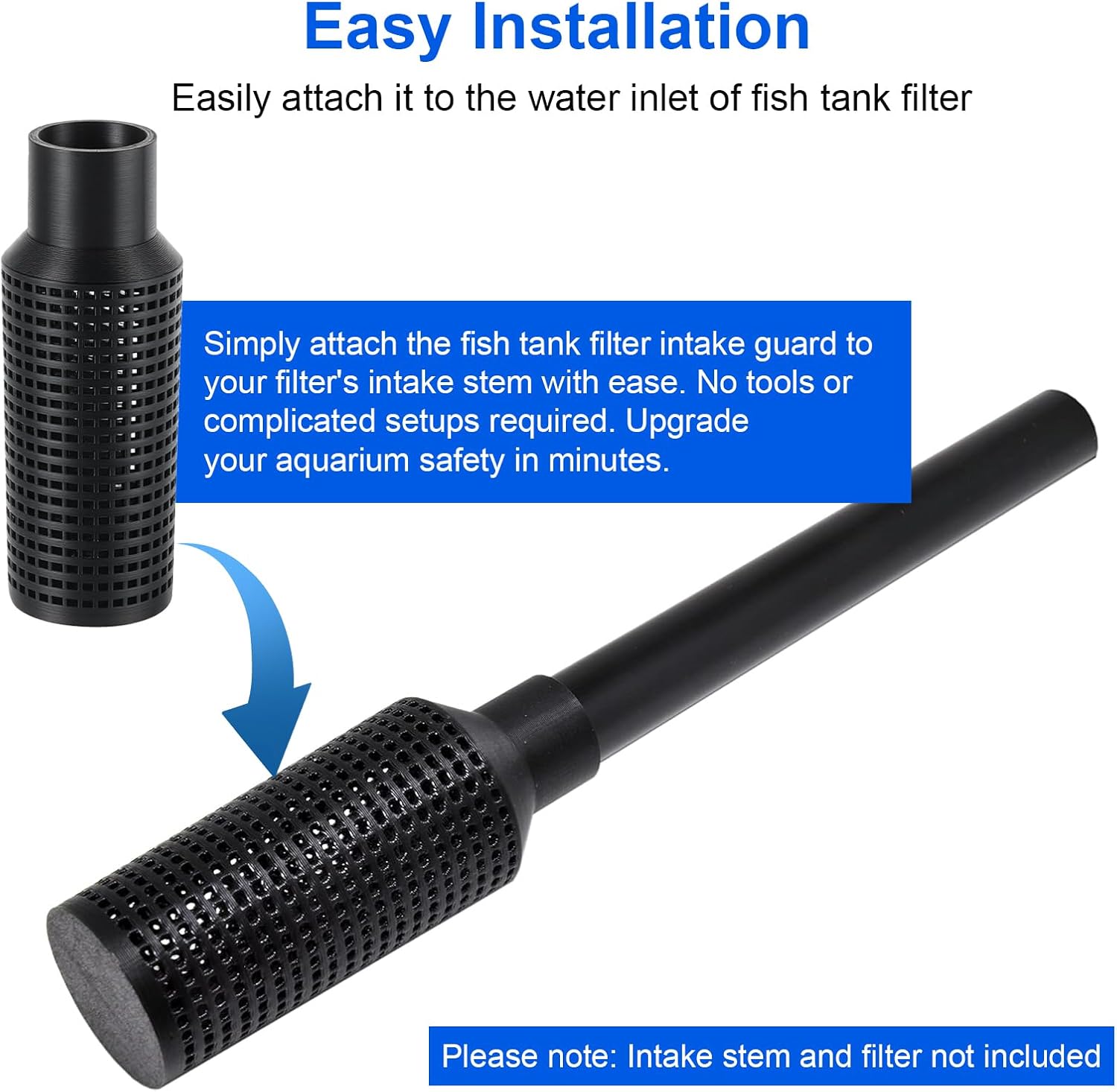 Aquarium Filter Intake Guard Replacement for Flu-val 306/307/406/407, Fish Tank Canister Filters Cover Protect Aquatic Life, Aquarium Intake Filter - 1 Pack