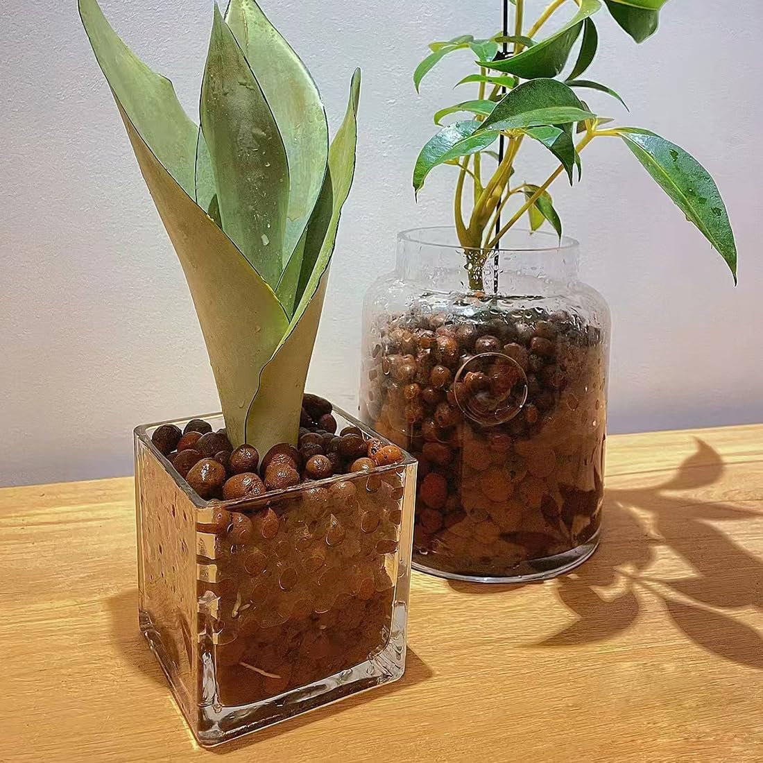 Clay Pebbles for Plants, 8mm-12mm Expanded LECA Balls Plant Garden Soil, Hydroponic, Aquaponics, Natural Leca Balls for Soil Root Development, Orchid Potting Mix, 2lb