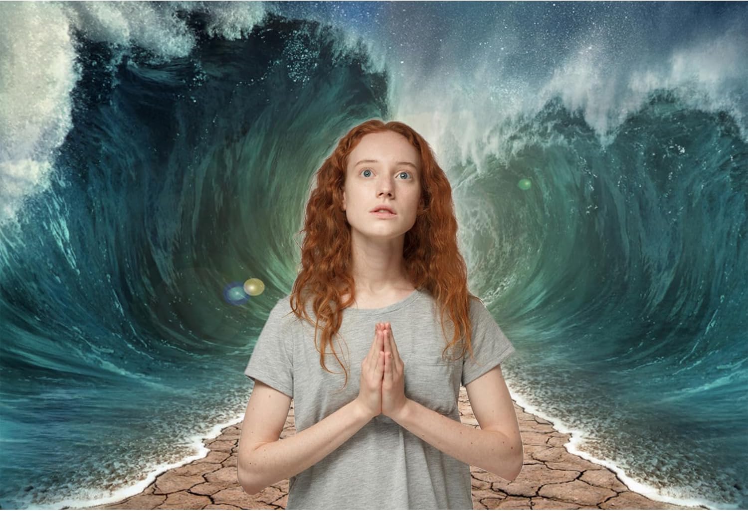 Baocicco 10x6.5ft Moses Divided Sea Pathway Backdrops Photography Background Judaism Catholic Christian Church Religion Backdrop Holiday Holy Day Festival Religious Belief Easter Portrait Photo Studio