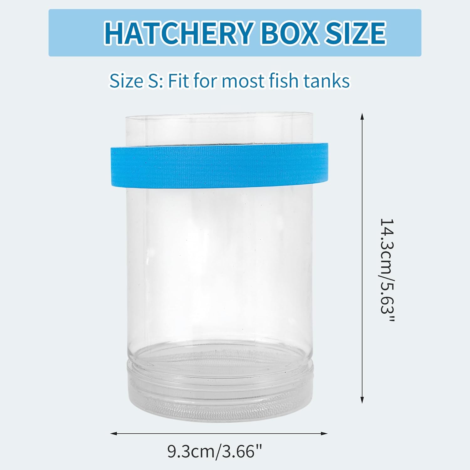 Suspensions Breeder Box, Floating Mesh Isolation Fish Tank Separator Set, Ideal for Aquatic Pets, Large, Blue, 1 Set