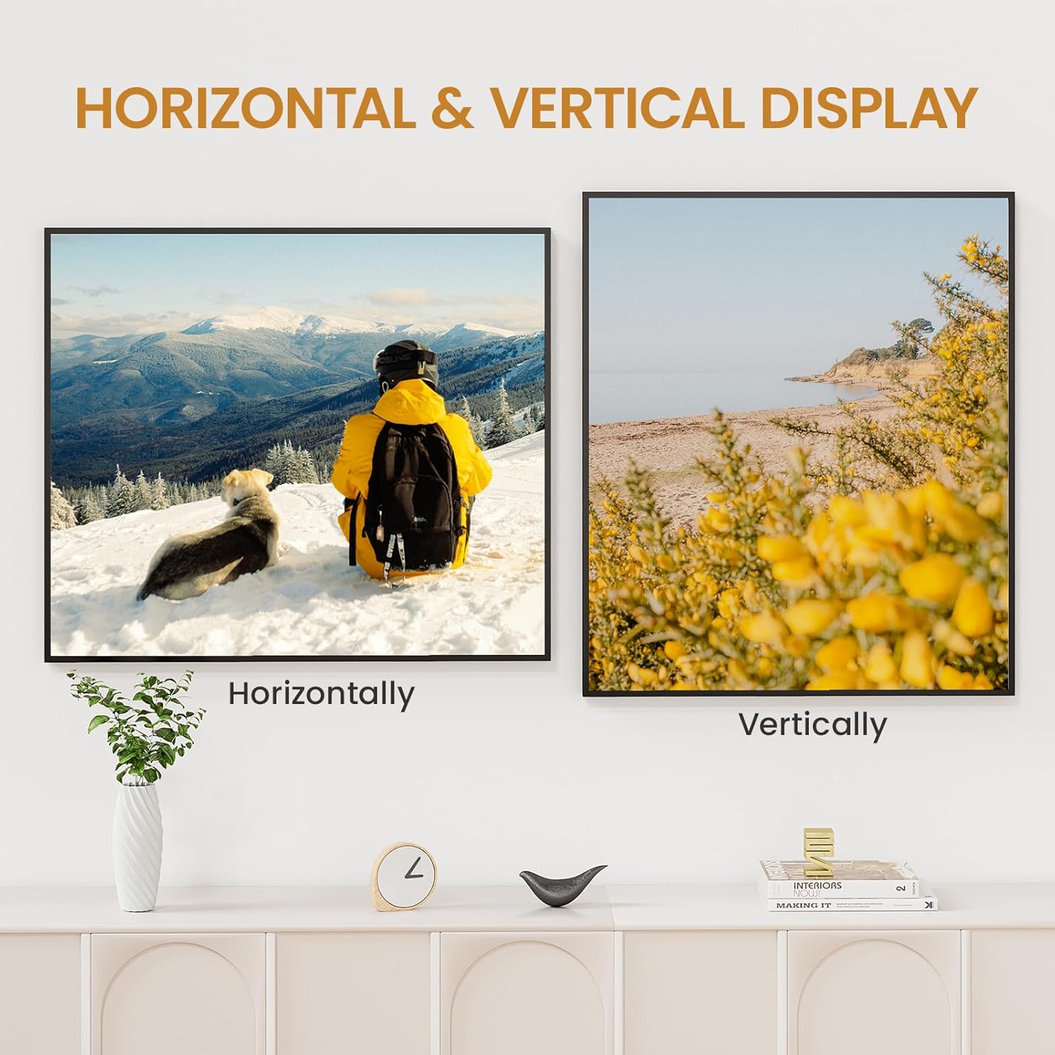 24x28 Aluminum Metal Picture Frame,Tempered Glass Black Photo Frame 24x28 for Family Photo,Posters,Art,Document to Wall Mount Horizontally or Vertically
