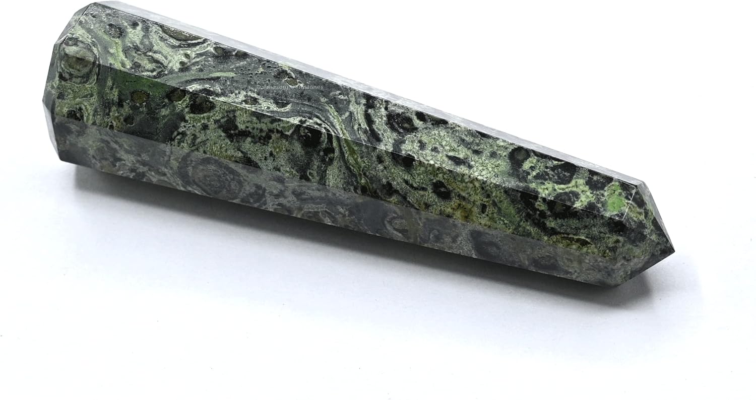 Amazing Gemstone Kambaba Jasper Crystal Towers - Natural Healing Crystal Point Obelisk for Reiki Healing and Crystal Grid (3 Inch)