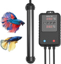 Aquarium Heater 100W, Submersible Fish Tank Heater for 10–20 Gallon Tanks, Digital Display Temperature Controller, Adjustable Thermostat, Overheat & Dry-Run Protection for Betta, Turtle