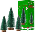 Small Christmas Tree, Artificial Mini Christmas Tree, Small Pine Tree on Wooden Base. Suitable for Christmas Holiday Party Table Decorations,3-Pack
