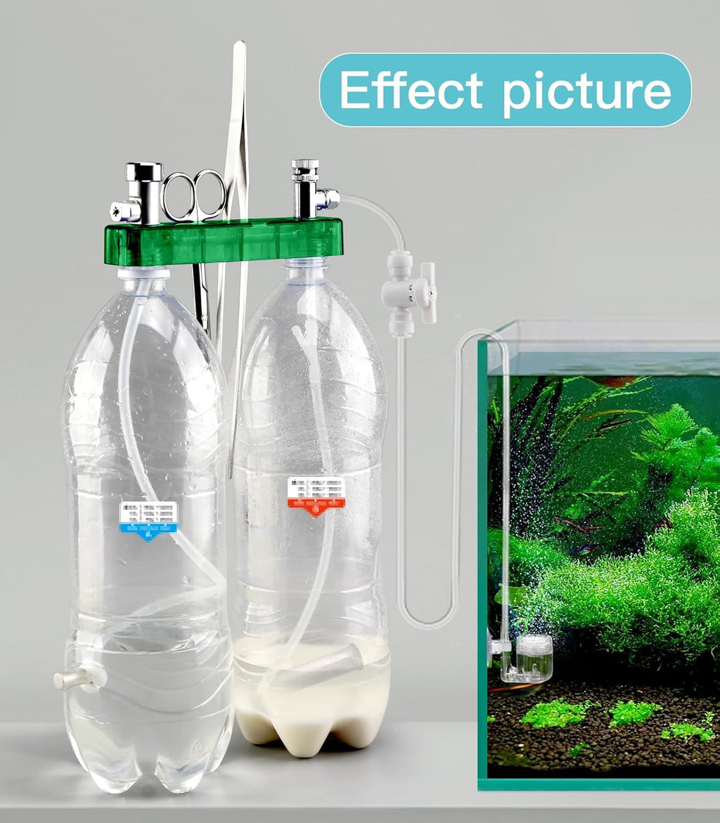 DIY CO2 Generator System Kit with Safety Valve 1 Second Quick Reaction for Aquarium Plants Integrated Design