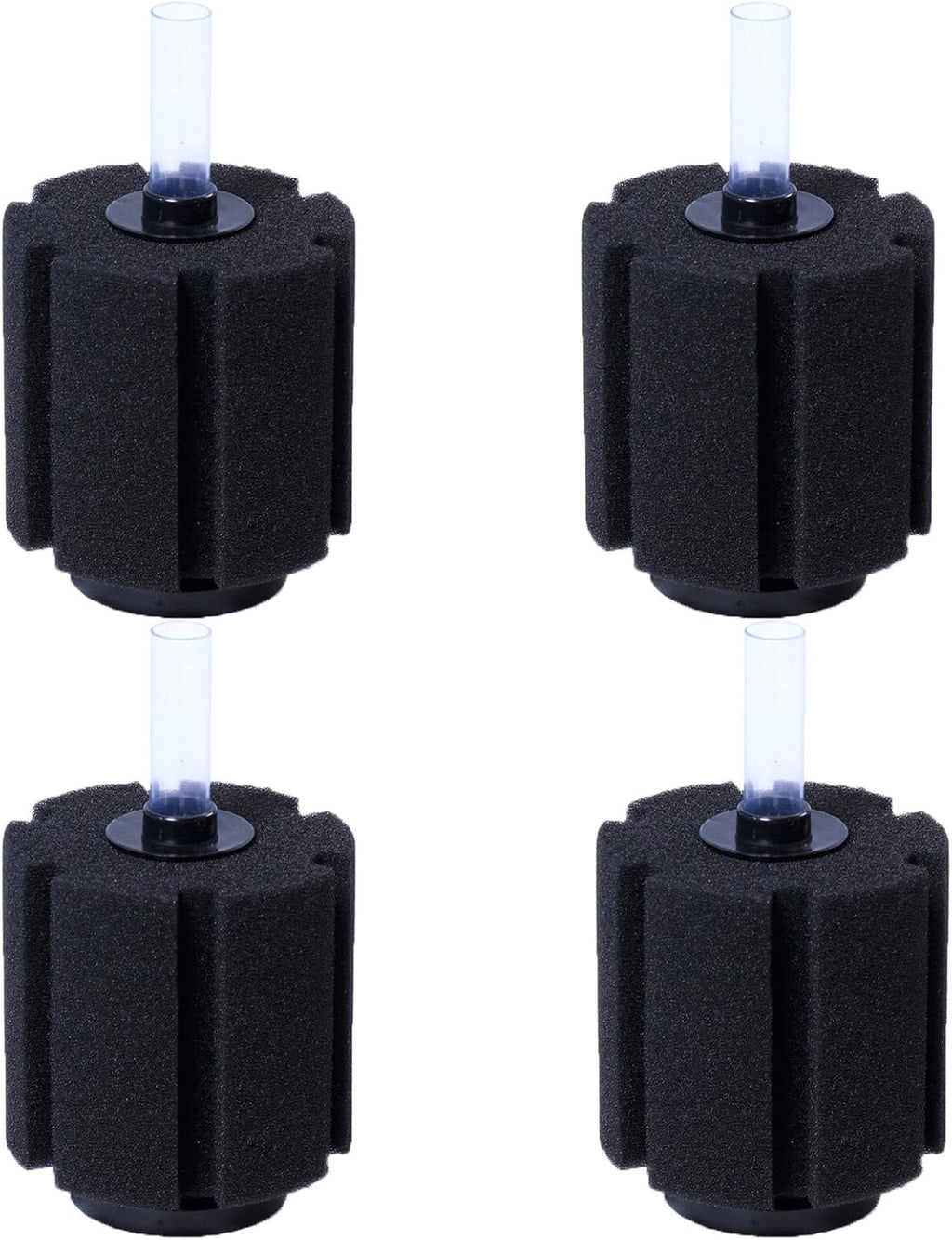 AQUANEAT Aquarium Sponge Filter Breeding Fry Betta Shrimp Nano Fish Tank 4pcs (Large up to 60Gal)