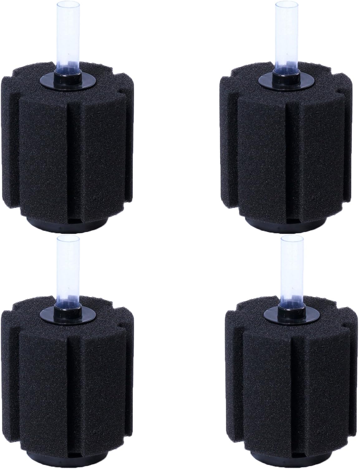 AQUANEAT Aquarium Sponge Filter Breeding Fry Betta Shrimp Nano Fish Tank 4pcs (Large up to 60Gal)