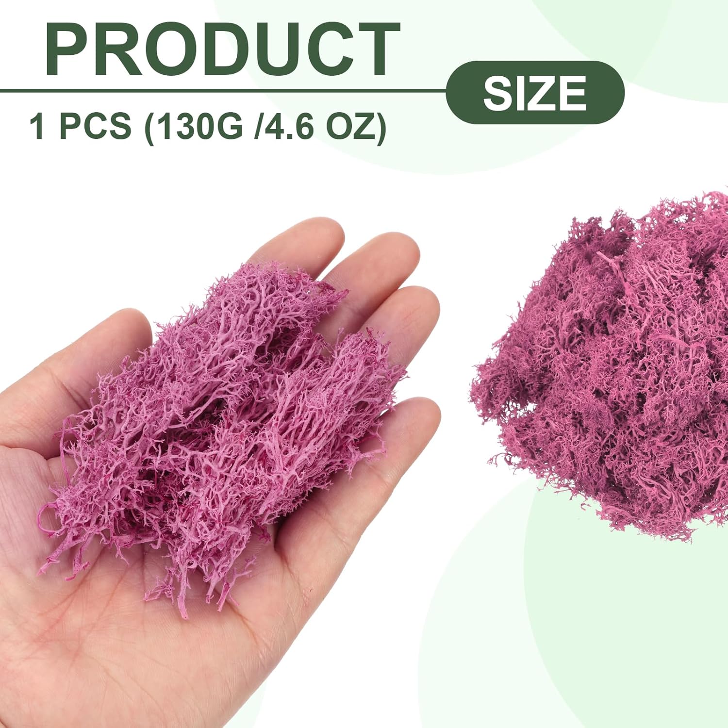 MECCANIXITY 4.6oz Preserved Reindeer Moss, Rose Pink Decorative Artificial Fake Moss for Potted Plants Indoor Crafts Lichen Centerpieces Decor