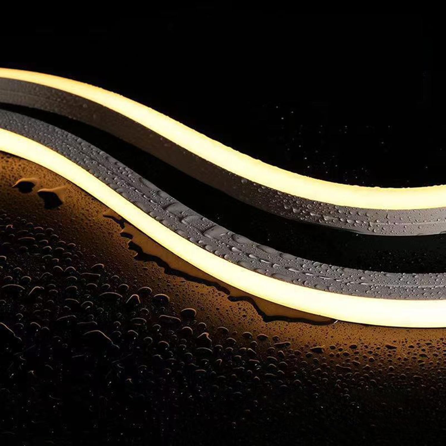 Silicone Soft LED Strip,LED Landscape Lighting,12V Low Voltage Step Light 3000K Warm White Light,IP68 Waterproof Outdoor Landscape Lighting,Suitable for Courtyard Wall Stairs