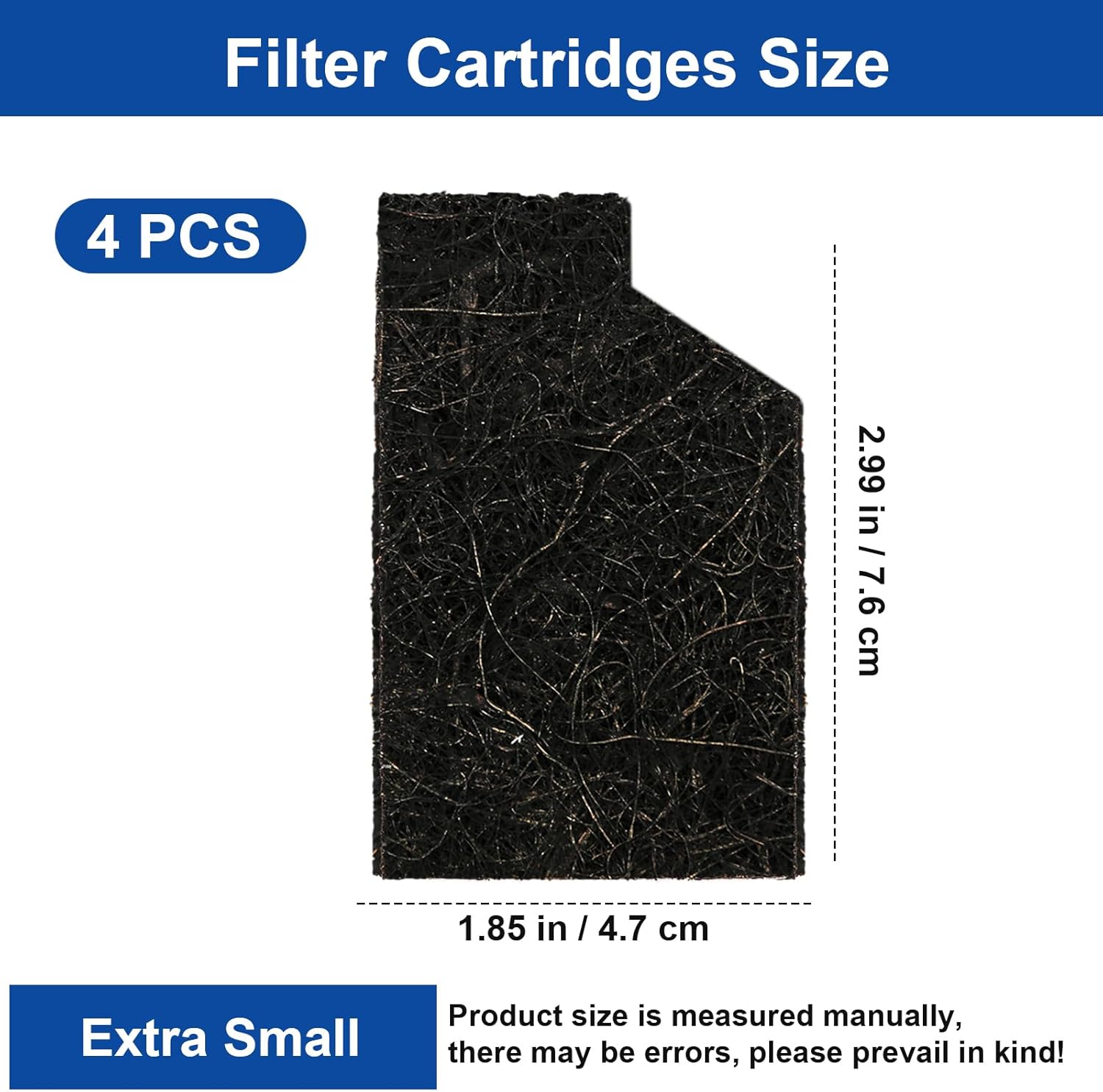 Extra Small Aquarium EcoRenew Filter Cartridges for Aqueon QuietFlow Internal Power Filters with SmartClean Technology 5G, Replacement Fish Tank Filter Cartridge for Saltwater and Freshwater, 4 Pack