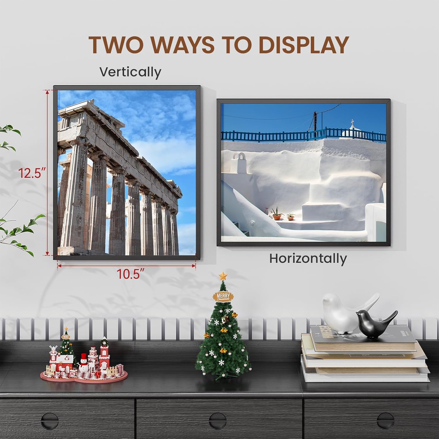Heimlove 11x13 Metal Picture Frame,Black Aluminum Photo Frames-Real Tempered Glass,Wall Gallery Poster Puzzles Artwork frame Mounting Horizontally or Vertically Decor for Wall-3 Pack