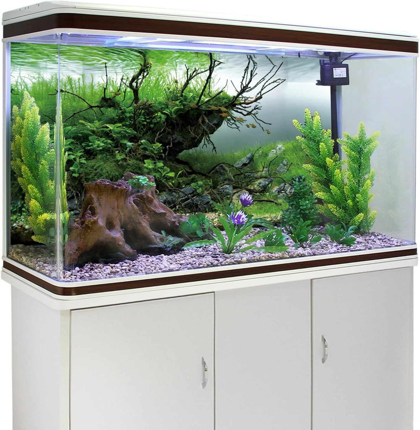 AWERT 24x16 inches Branches Fish Tank Background Seaweed Aquarium Background River Bed & Lake Aquarium Background Vinyl Background