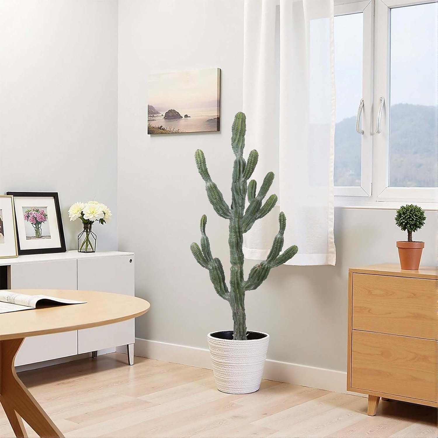 Artificial Cactus 42inch Faux Cacti Big Fake Saguaro Plants for Indoor Outdoor Home Office Garden Decor