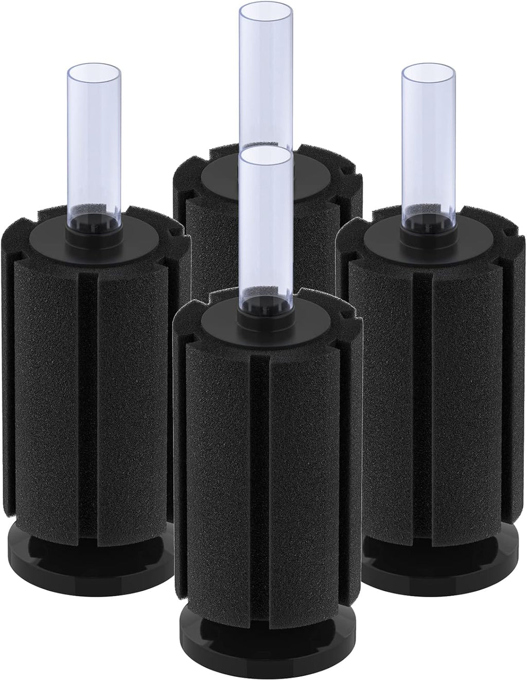 Pawfly Aquarium Bio Sponge Filter Quiet Betta Fry Shrimp and Small Fish Foam Filter for Fish Tanks up to 20 Gallons, 4 Pack