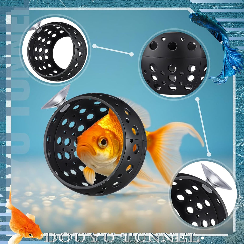 Honeydak 2 Pcs Betta Bulb Hide Betta Fish Tank Ornament Accessories Fish Toys Hammock Aquarium Cave with Suction Cup for Safe Hollow Small Tank, Habitat, Shrimp Hideout, Aquatic Decor
