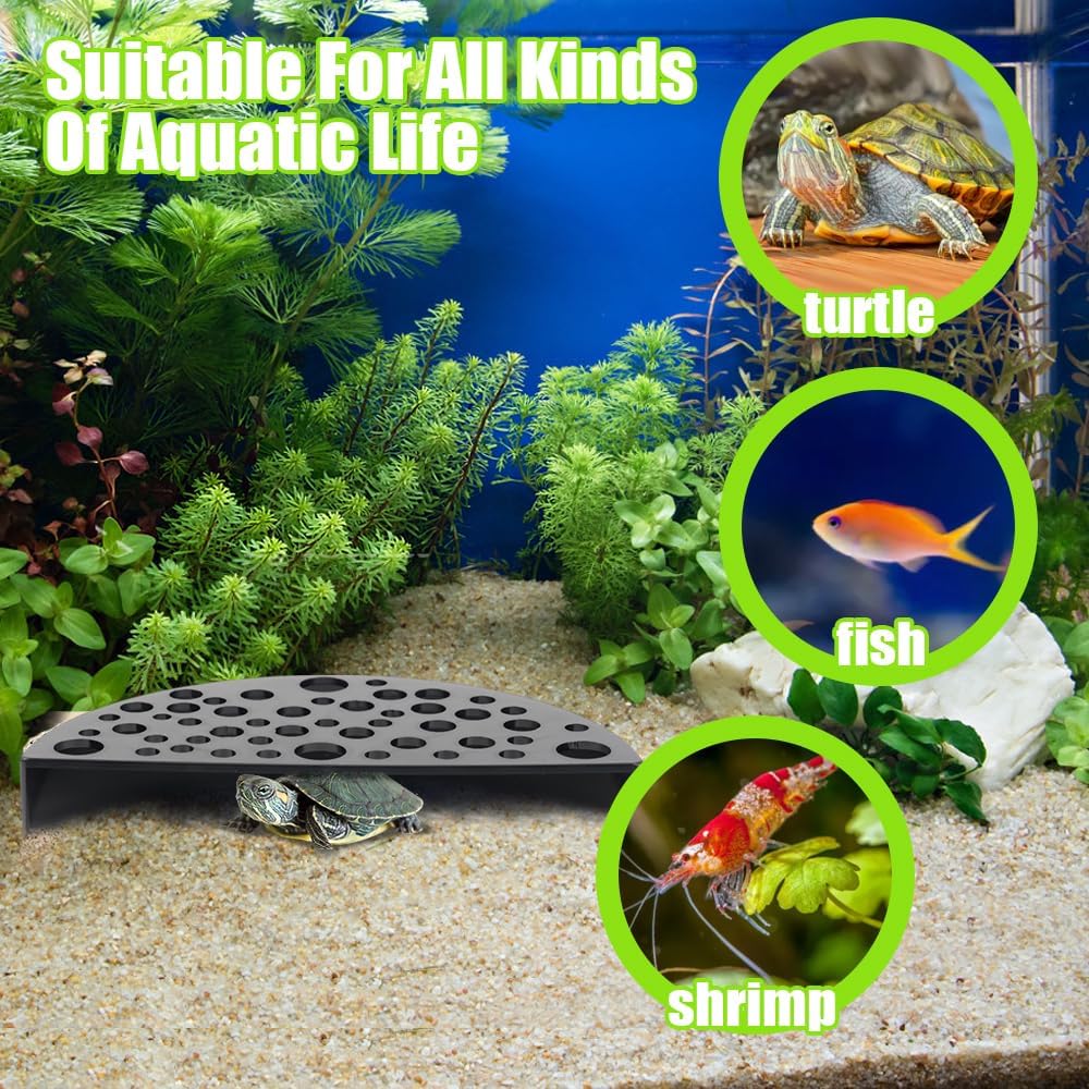 2 PCS Shrimp Hides for Aquarium, Shrimp Cave Shelters, Small Fish Tunnel Shrimp Breeding House, Plastic Aquarium Shrimp Hideout, Fish Tank Accessories Decor, Black